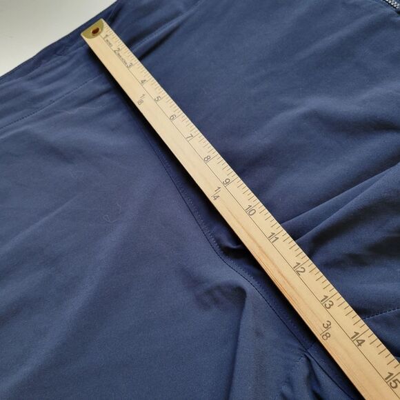 1X PFG COLUMBIA NAVY BLUE WATER ATHLETIC ZIP POCKET ELASTIC WAIST SHORTS - Picture 5 of 9